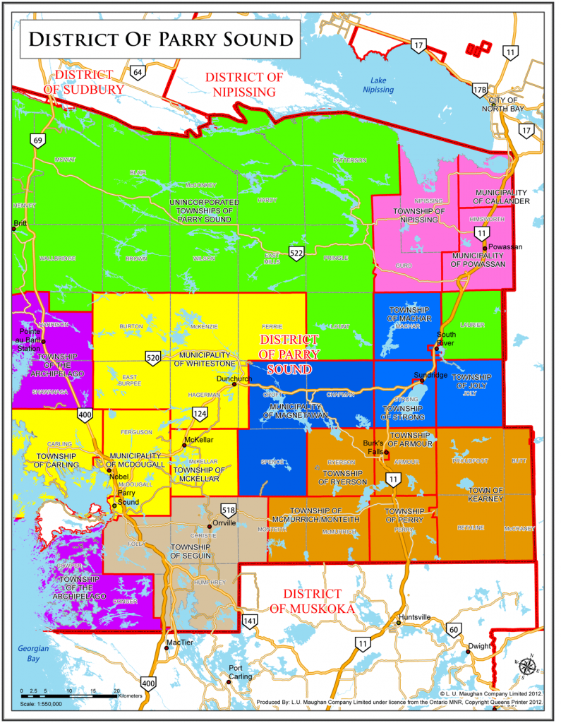 District of Parry Sound Map